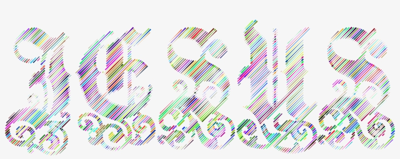 This Free Icons Png Design Of Prismatic Jesus Typography, transparent png