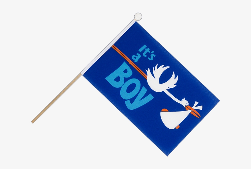 Hand Waving Flag It's A Boy - Graphic Design, transparent png