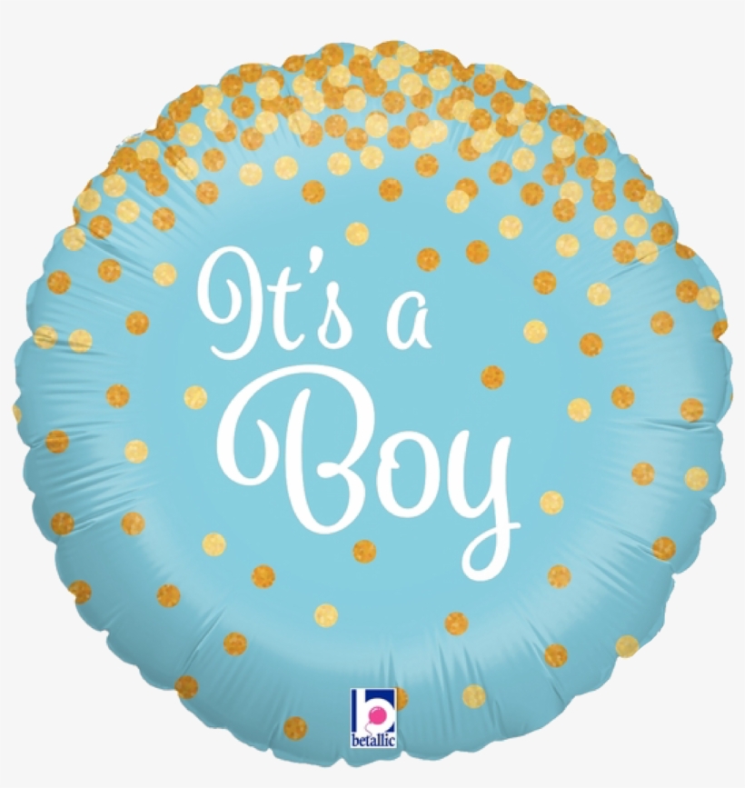 Glittering It's A Boy Foil Balloon - Balloon, transparent png