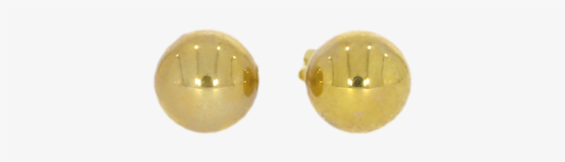 9ct Yellow Gold Ball Studs - Earrings, transparent png