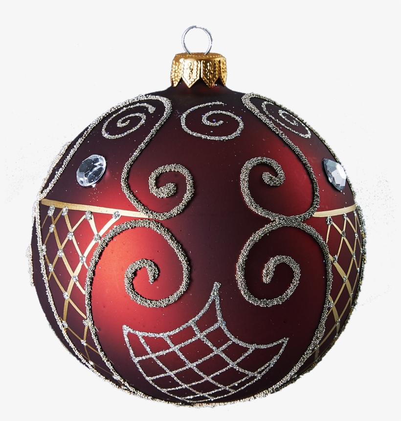 Handcrafted Christmas Ornament Large Ruby Ball With - Christmas Ornament, transparent png