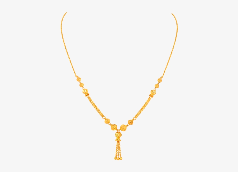 Artistic Gold Ball Charms Necklace - Necklace, transparent png