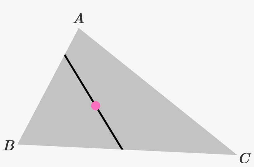 In A Triangle Abc A B C , A Random Line Passes Through - Graphic Design, transparent png