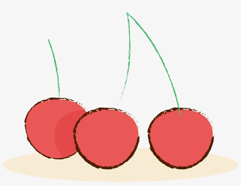 Cherry Hand Drawn Cartoon Gourmet Png And Vector Image, transparent png