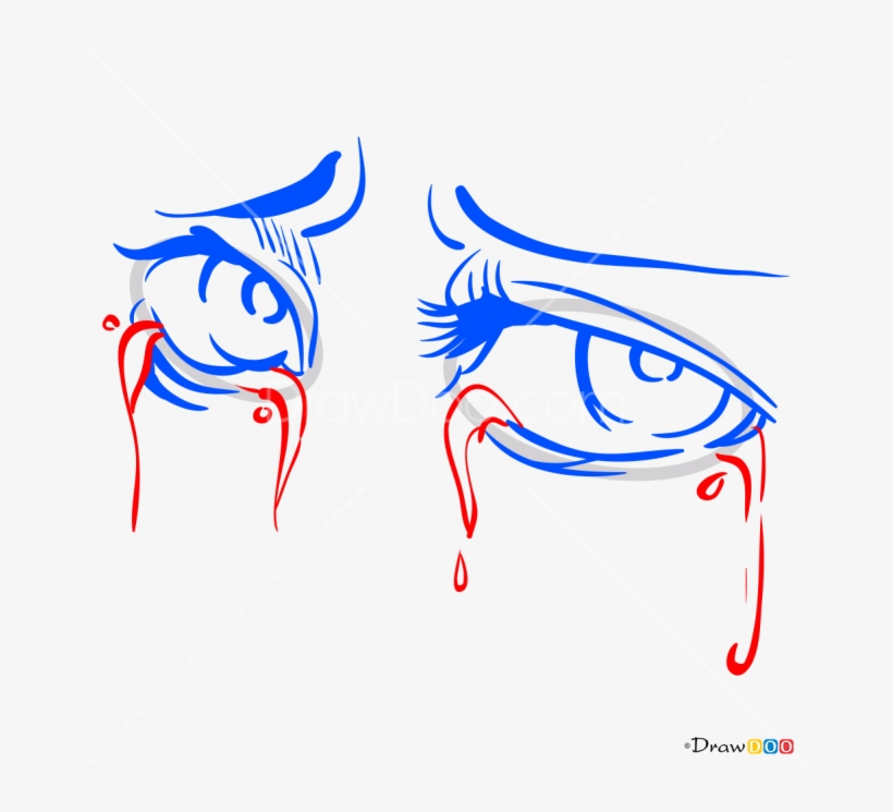 Crying Eyes Cartoon - Crying Eyes Drawing Cartoon, transparent png