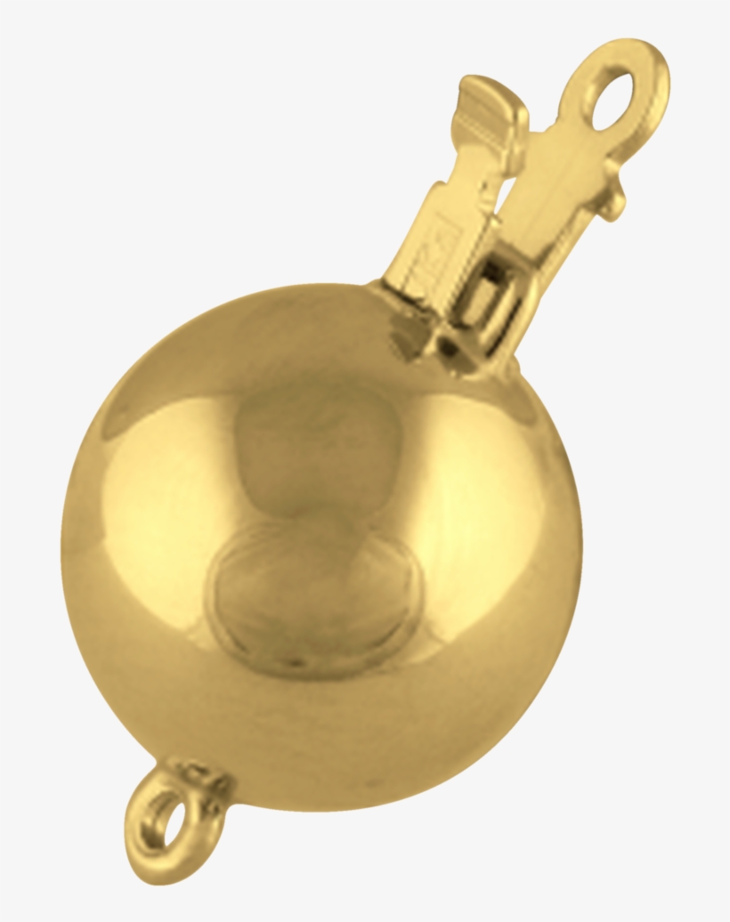 Polished Ball Clasp 585/- Yellow Gold - Locket, transparent png