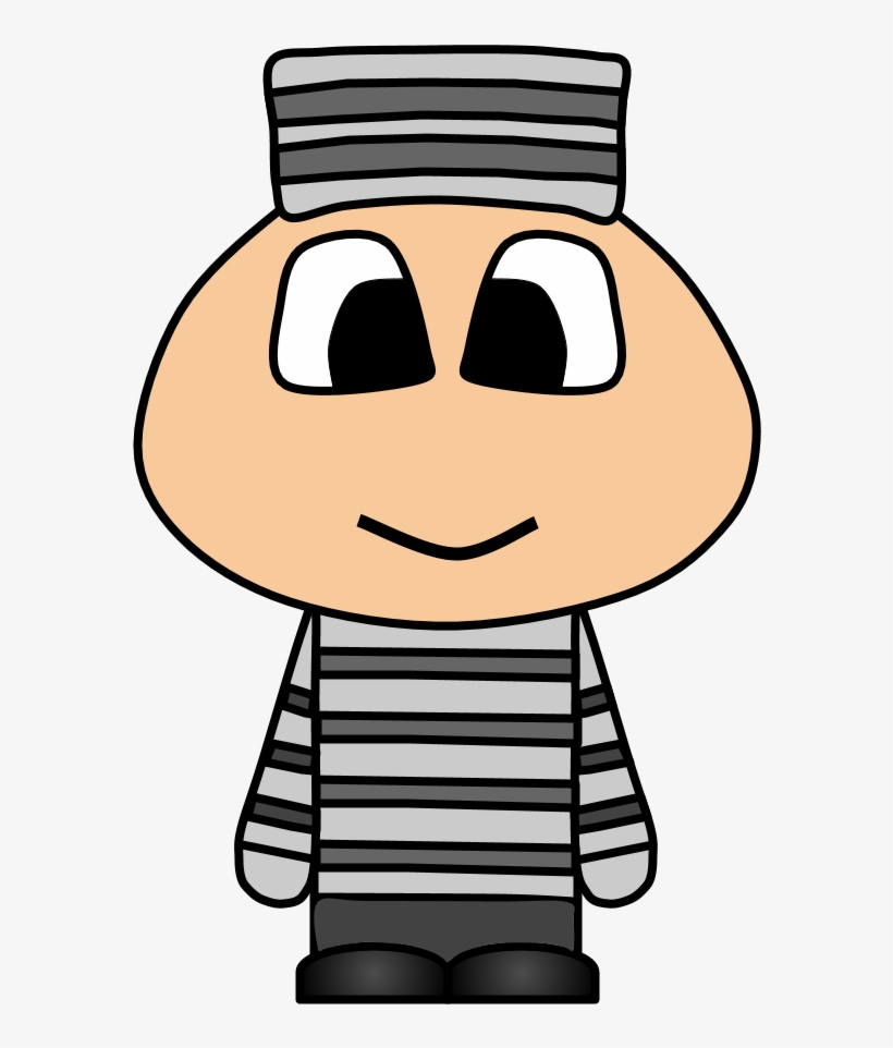 Prisoner, Uniform, Big Eyes, Cartoon Person - Cartoon, transparent png
