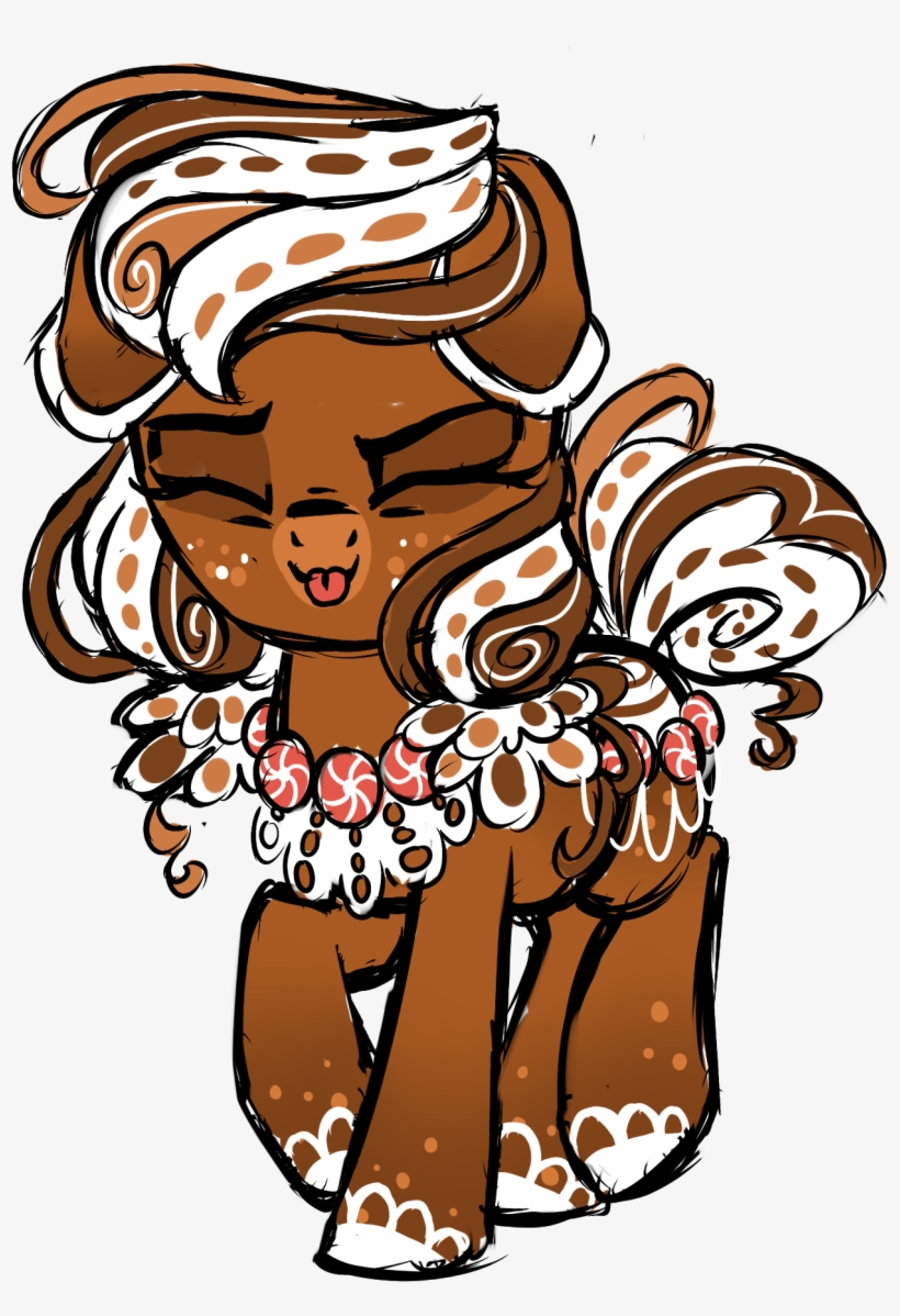 Rainjay-xx, Eyes Closed, Food, Food Pony, Gingerbread - Gingerbread Pony, transparent png