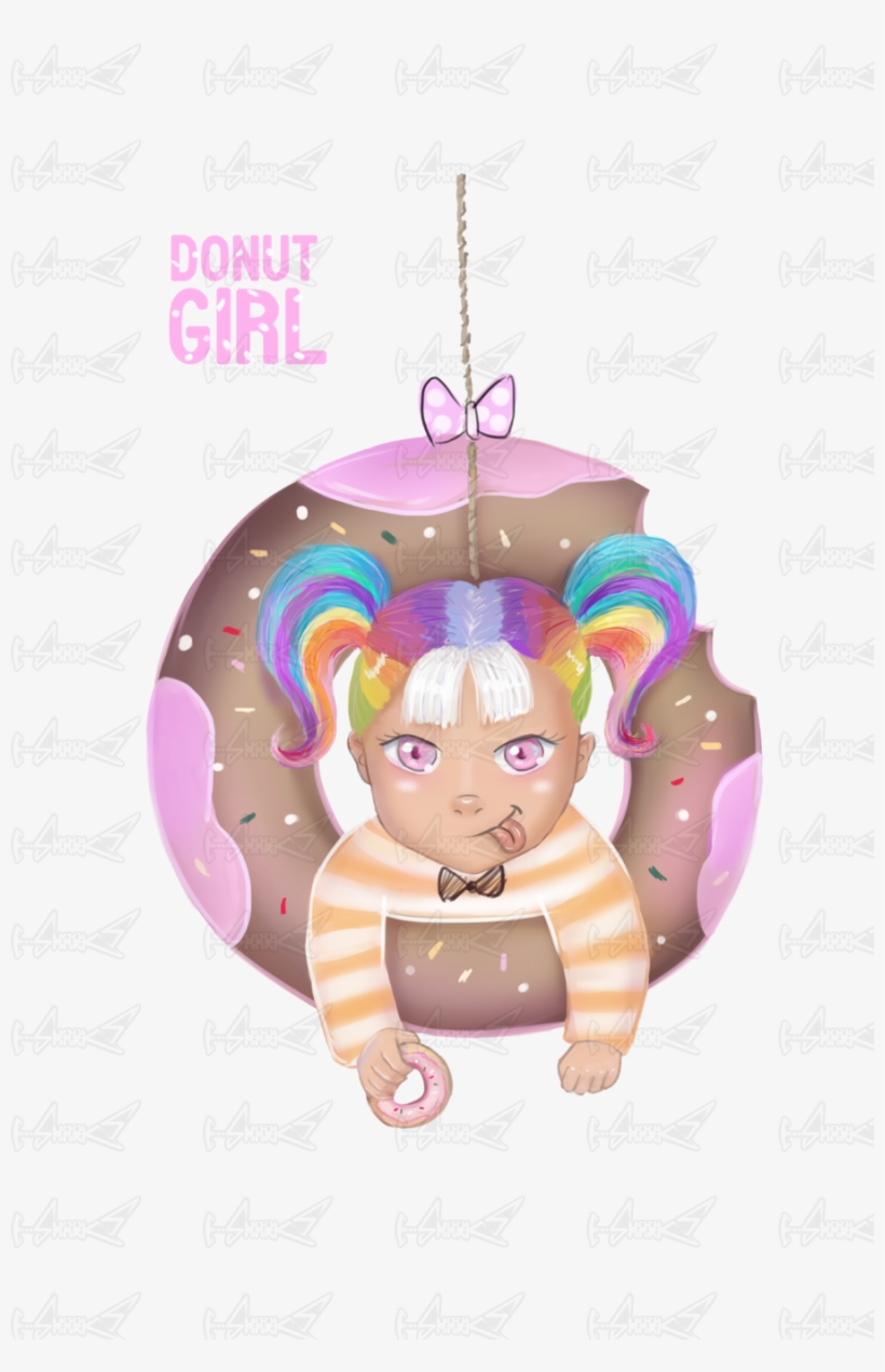 #donut #girl - Illustration, transparent png