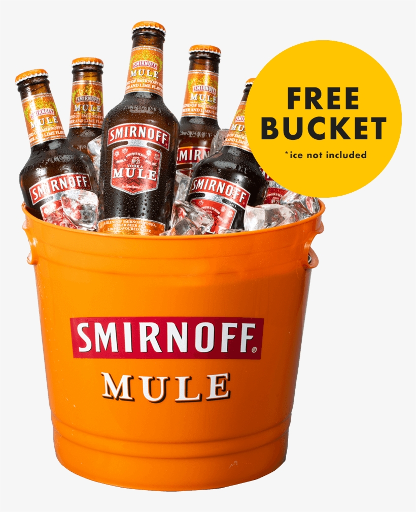 Smirnoff Mule 330ml 18 Pack With Free Bucket - Smirnoff Cocktails, transparent png