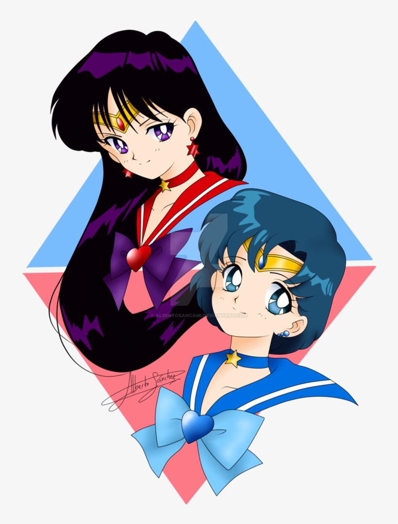 Mars Clipart Mercury Planet - Sailor Mars And Sailor Mercury, transparent png