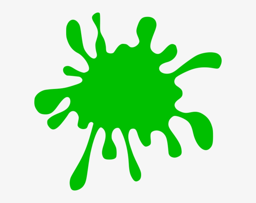 Green Paint Splatter Clipart, transparent png