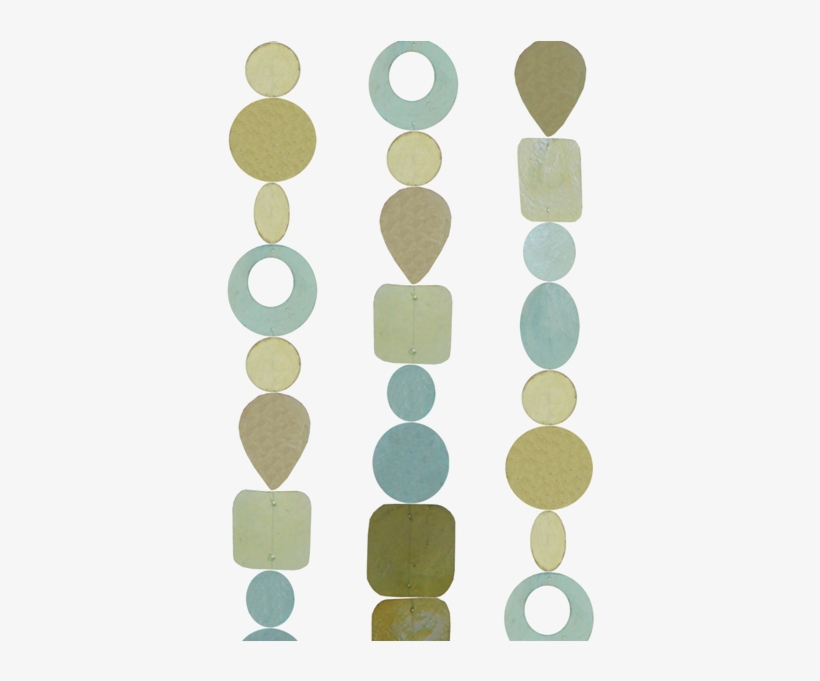 Spring Cool Tones Capiz Shell Strand - Vellum, transparent png