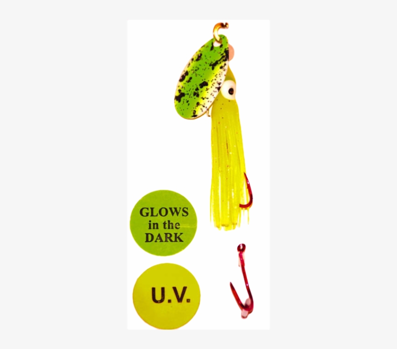 **uv/glow Mellow Yellow Green Splatter 5 Cm Hoochie - Insect, transparent png