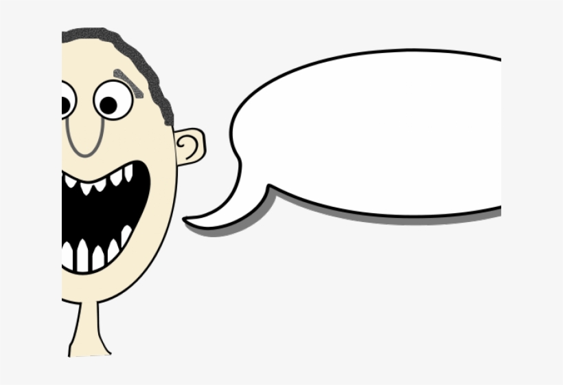 Message Clipart Speaking Bubble - Cartoon With Speech Bubble Png, transparent png