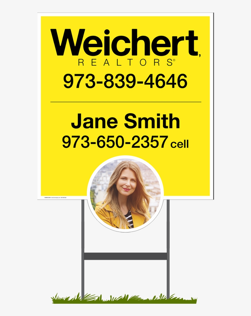 24″ X 30″ Yard Signs W/ Photo - Weichert Yard Signs, transparent png