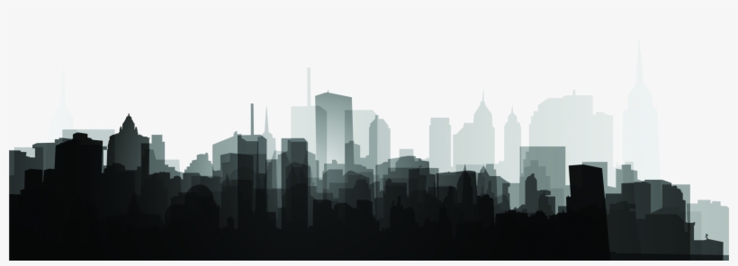Silhouette Skyscraper City - Skyscraper City Png, transparent png