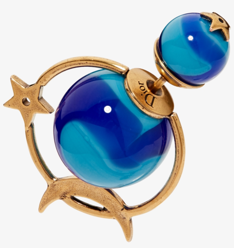 Dior Tribales Astre Lunaire Bleue Azur - Orecchini Dior, transparent png