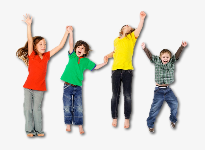 Kids Jumping On Trampoline, transparent png