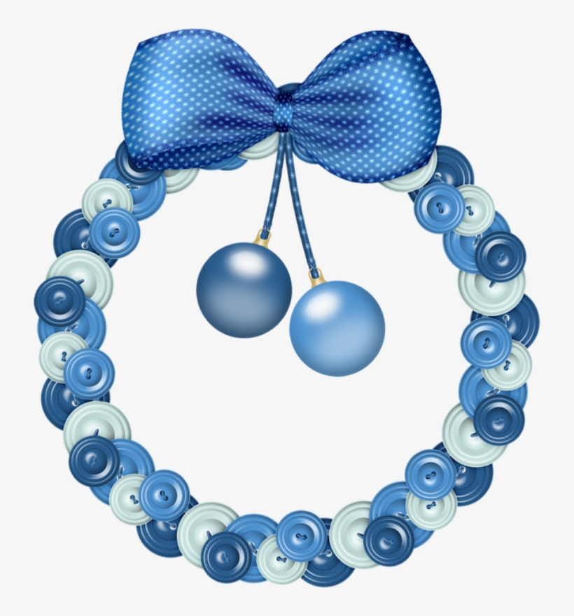 Яндекс - Фотки - Blue Christmas Wreath Clipart, transparent png