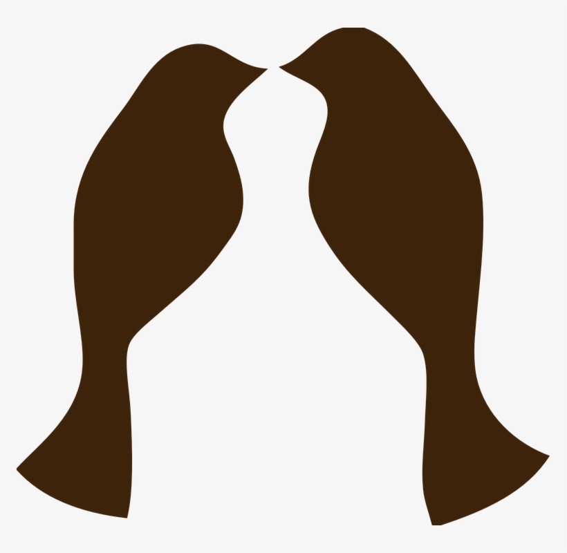 Bird Couple Images - 2 Love Birds Silhouette, transparent png