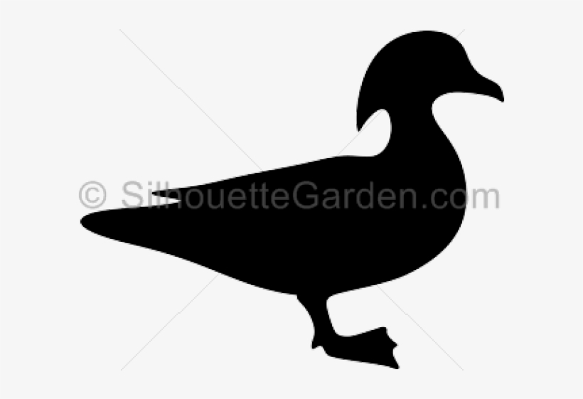 Silhouette Clipart Duck - Flying Wood Duck Silhouette, transparent png