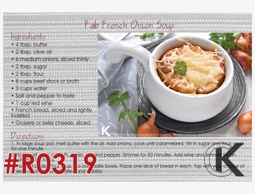 Recipekeepers Postcards Top Seller Return To Postcards - French Onion Soup, transparent png