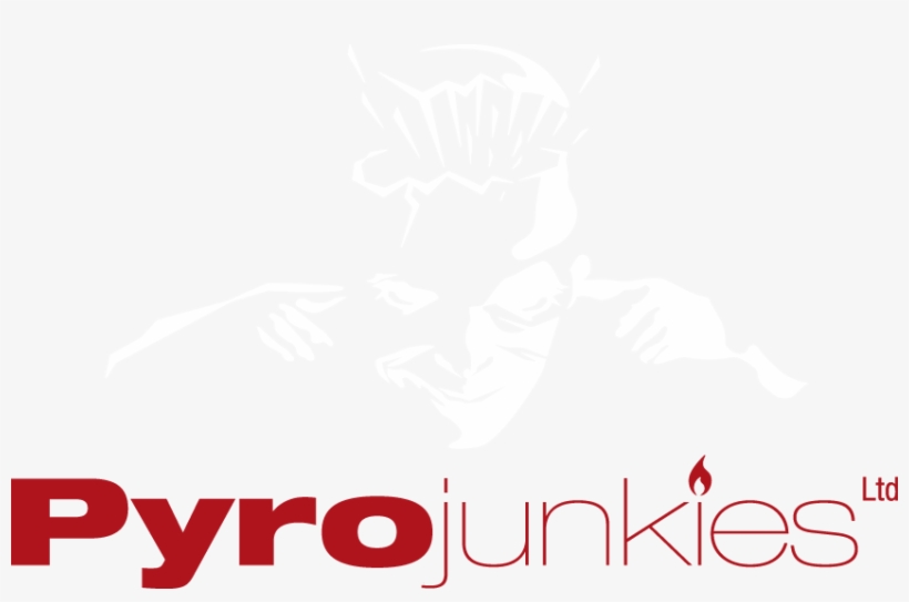 Pyrojunkies Logo White & Red - Calligraphy, transparent png
