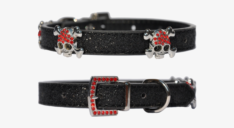 Candy Finish Black Dog Collar With Buccaneer Style - Buckle, transparent png