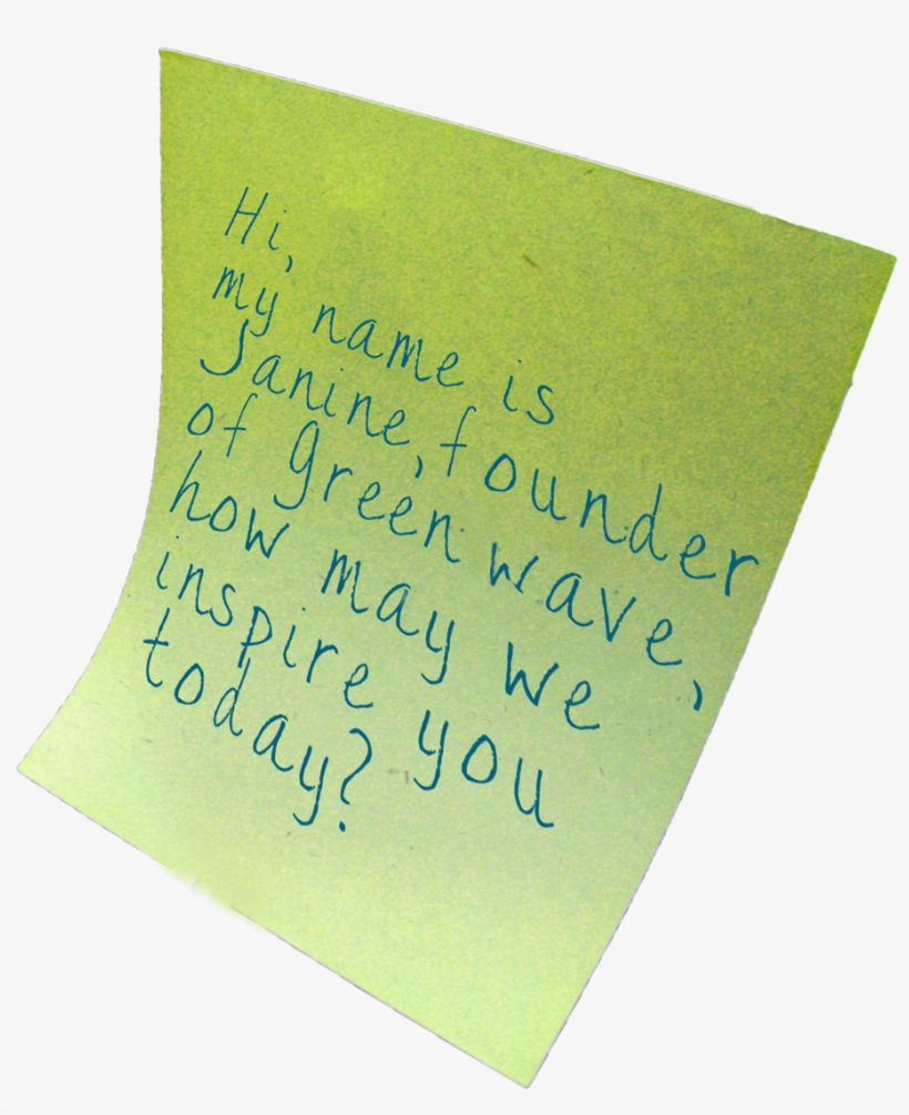 Green Wave Is A Dynamic, Environmental Non-profit Organization - Handwriting, transparent png