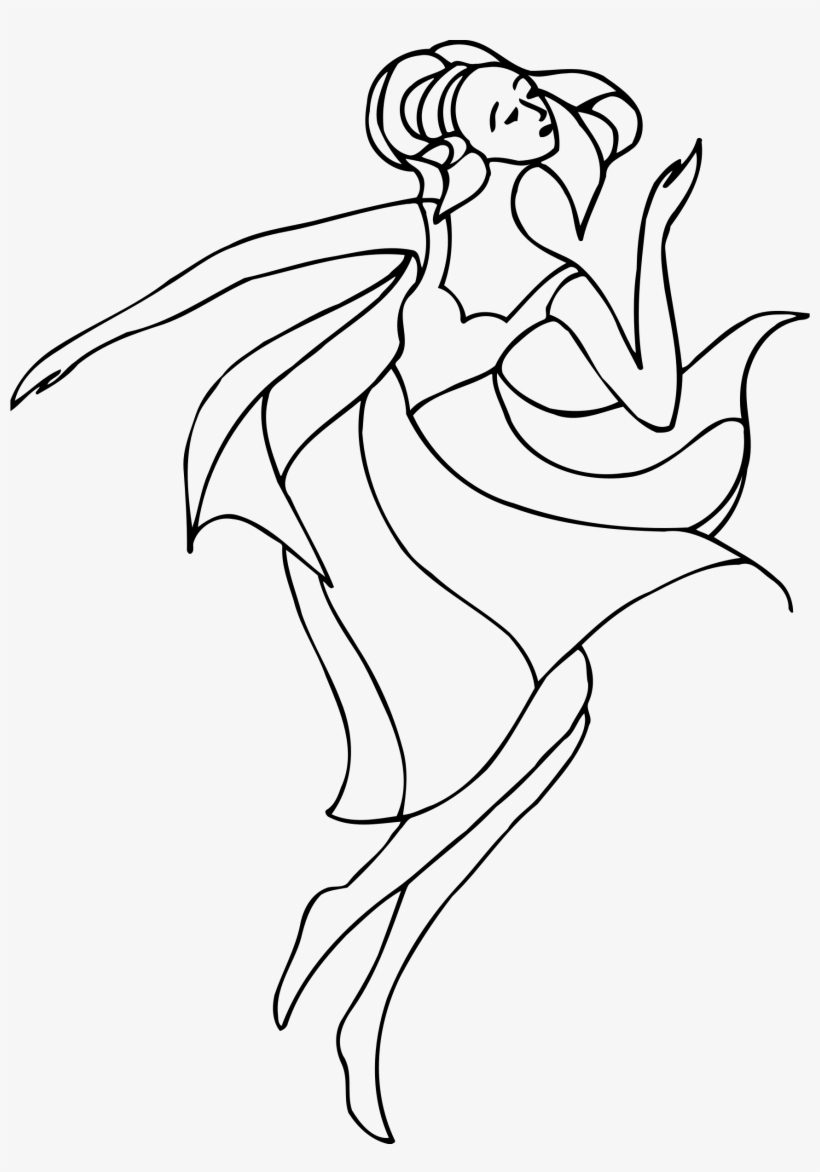 This Free Icons Png Design Of Dancer 9 Line Drawing, transparent png