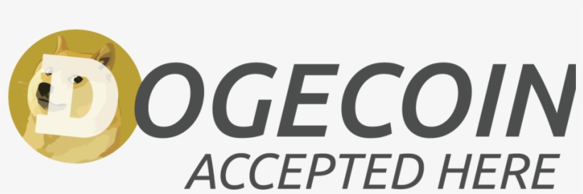 Accept Dogecoin Logo, transparent png