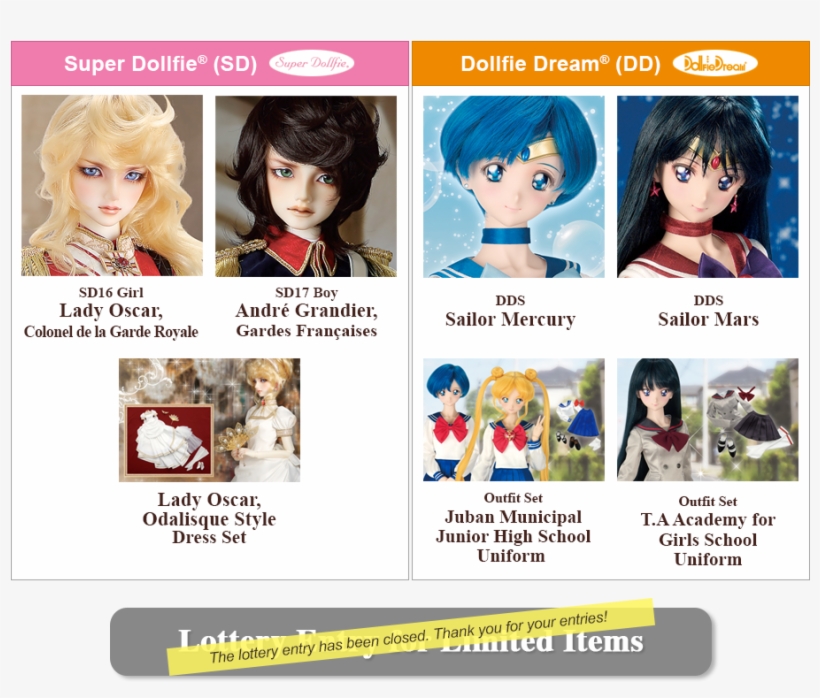 Entry For Limited Dollfie® Web Store Lottery - Cartoon - 960x740 PNG ...