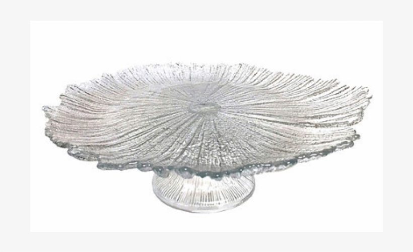 Coral Footed Cake Plate - Silver, transparent png