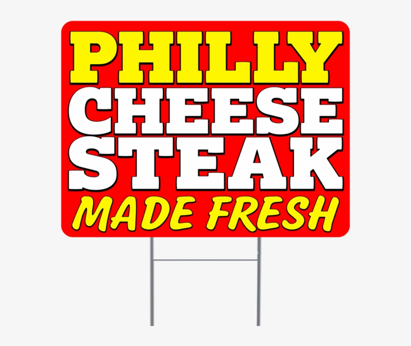 Philly Cheese Steak Inch Sign With Display Options - Poster, transparent png