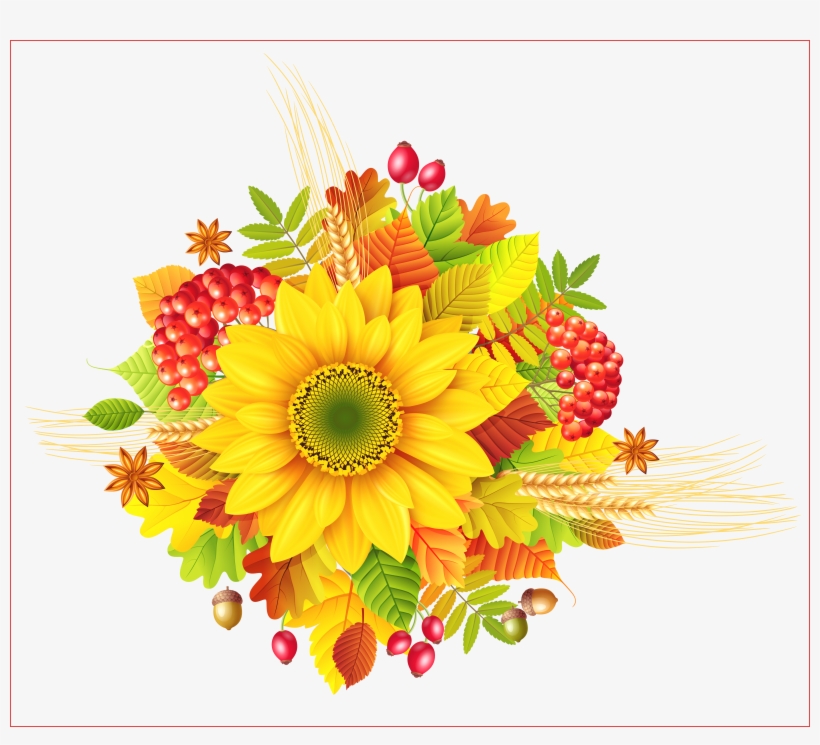 Lovely Fall Leaf Border - Transparent Background Fall Clipart, transparent png