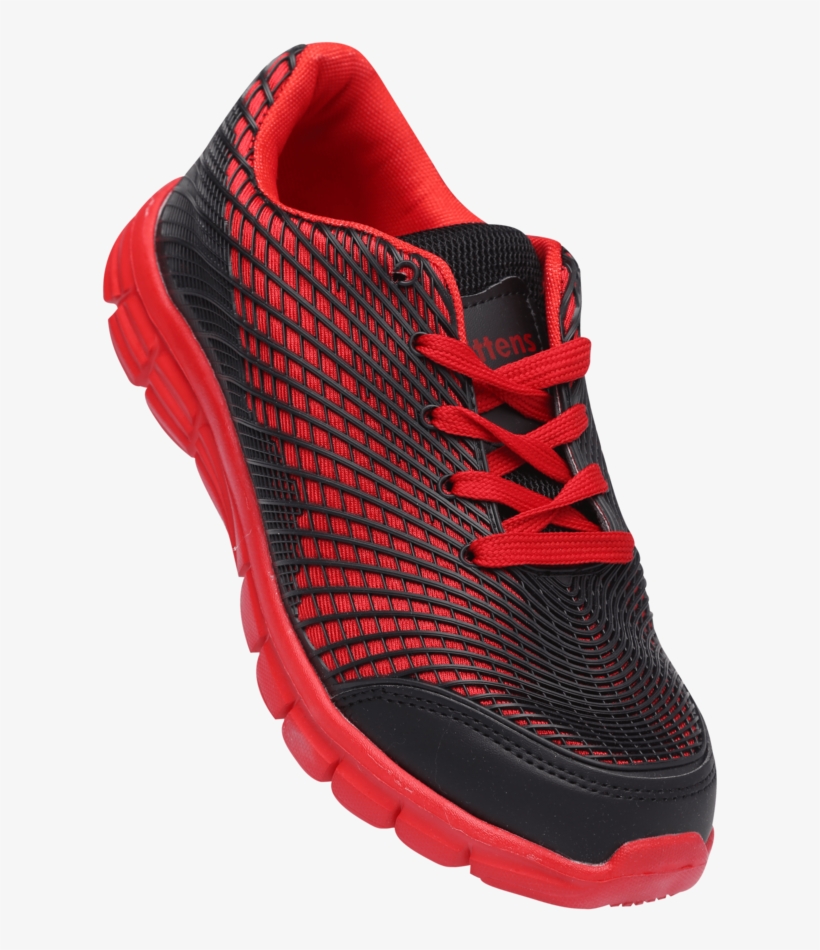 Boys Red Lace Up Sport Shoe - Running Shoe, transparent png