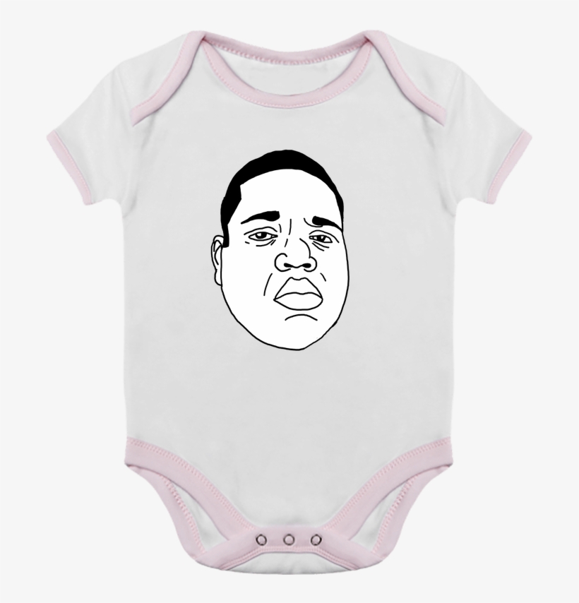 Body Bébé Contrasté Notorious Big Biggie Head Par Nick - Infant Bodysuit, transparent png