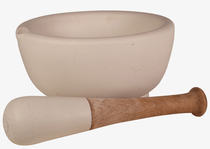Porcelain Pharmacy Mortar And Pestle - Wood, transparent png