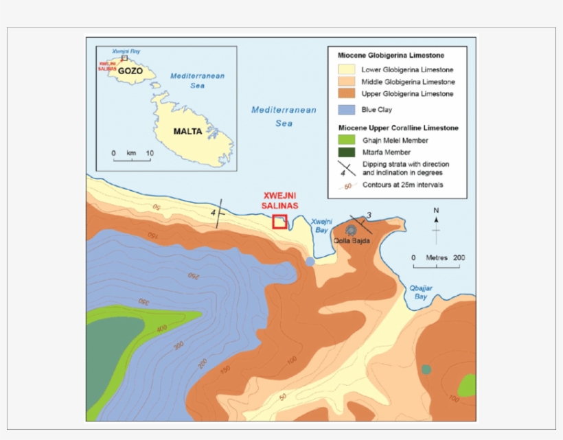 Location And Geology Of Xwejni Bay , With Location - Atlas, transparent png