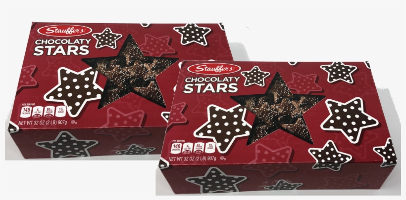 Stauffer's Christmas Chocoloty Graham Stars Cookies, - Stauffers Chocolate Stars, transparent png