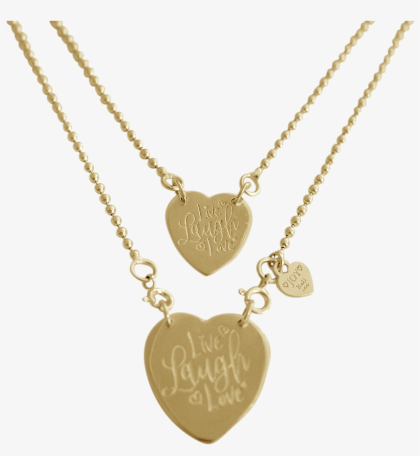 Necklace Sintra Live Laugh Love Gold - Necklace, transparent png