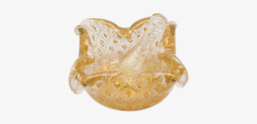 Vintage Murano And Gold Crystal Mortar And Pestle - Ring, transparent png