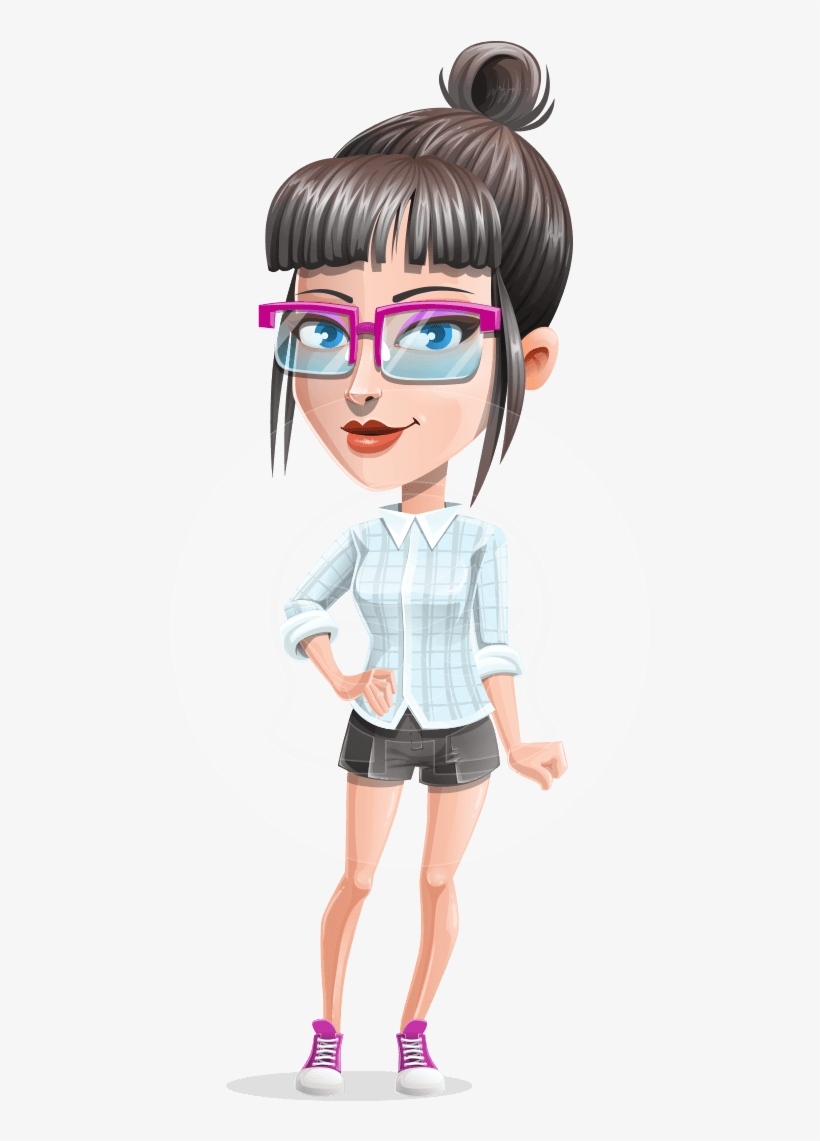 Margot The Hipster Pro - Cartoon, transparent png