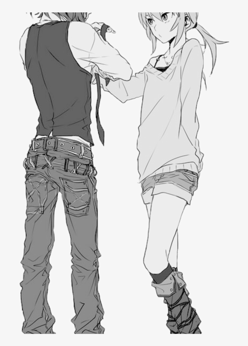 Anime Art Black And White, transparent png