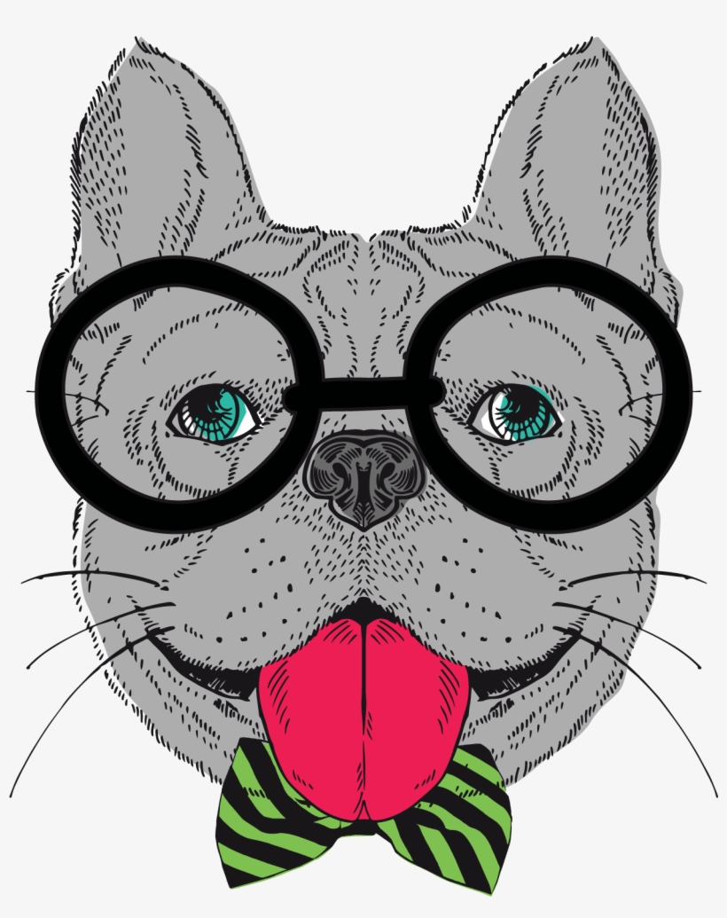 Perrito Con Lentes Dibujo, transparent png
