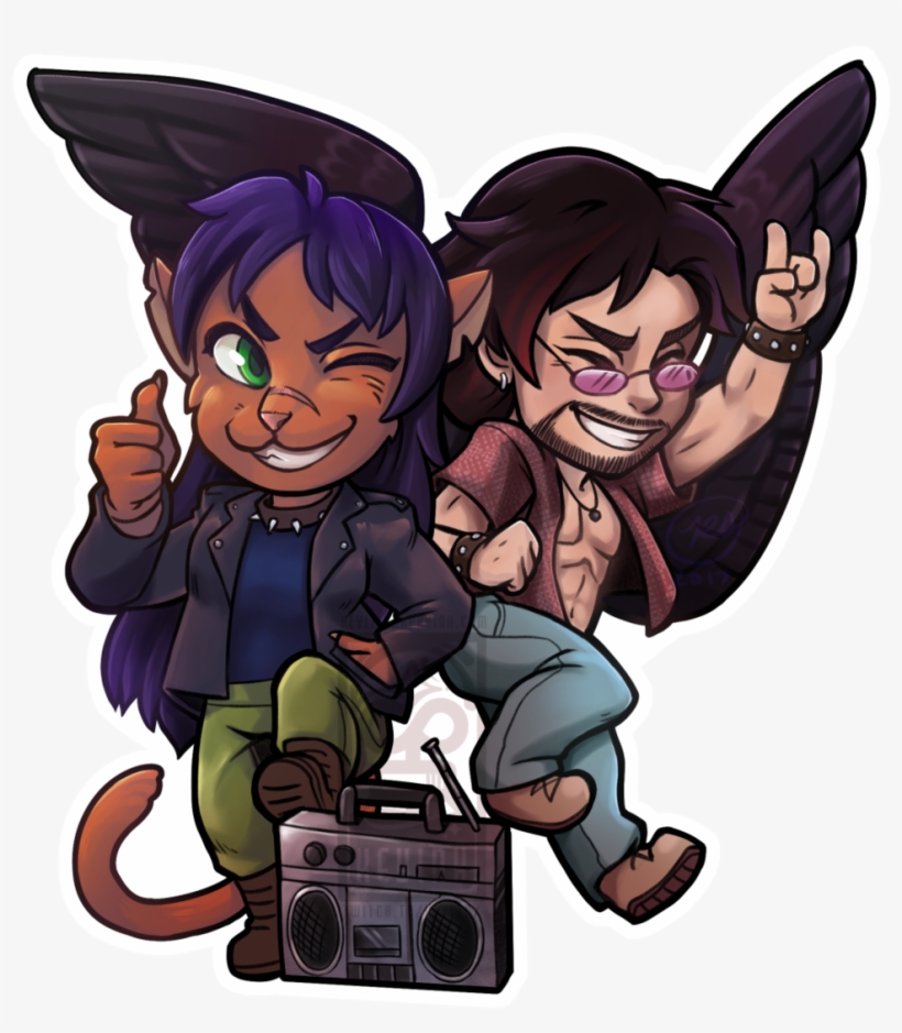 Chibi Couple Redrock 150, transparent png