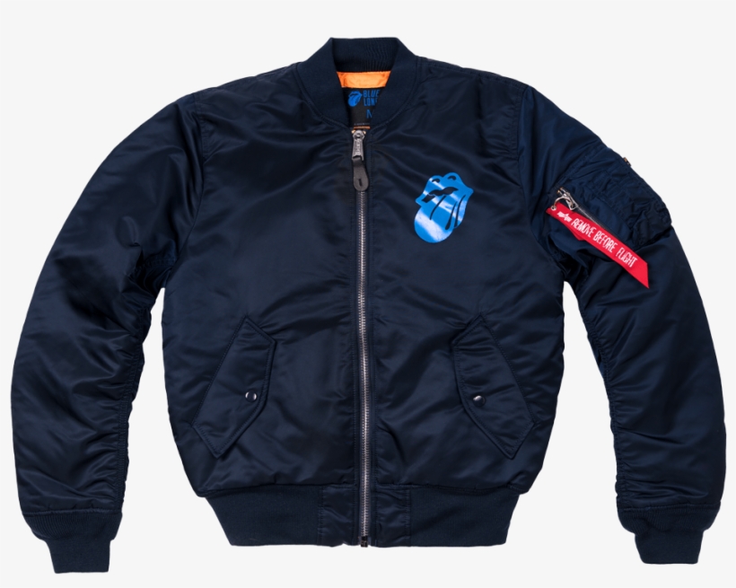 Logo &l Bomber Jacket Rolling Stones - Zipper, transparent png