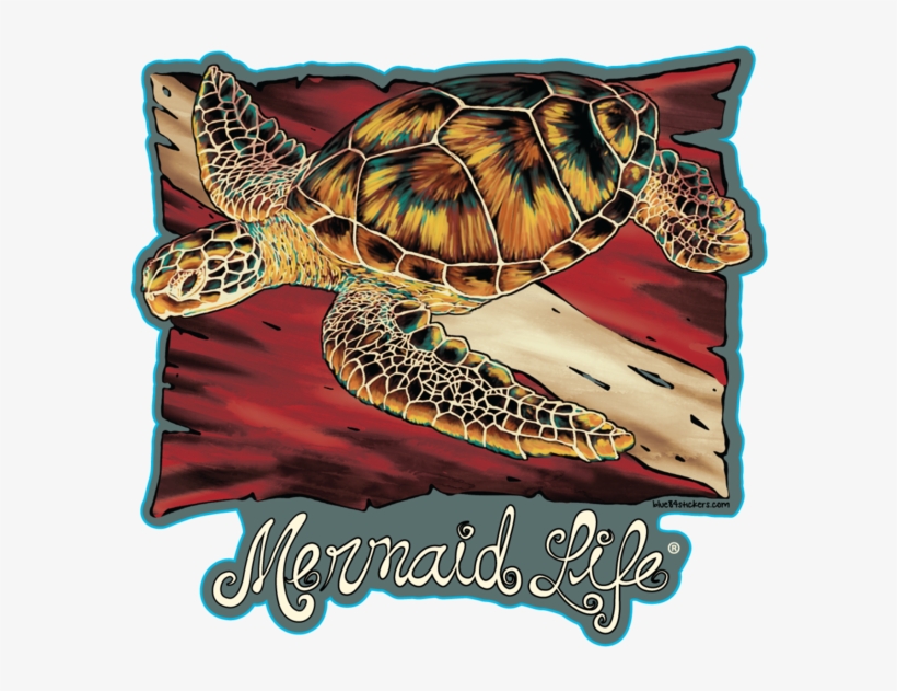 Decals - Mermaid Life - Hawksbill Sea Turtle, transparent png