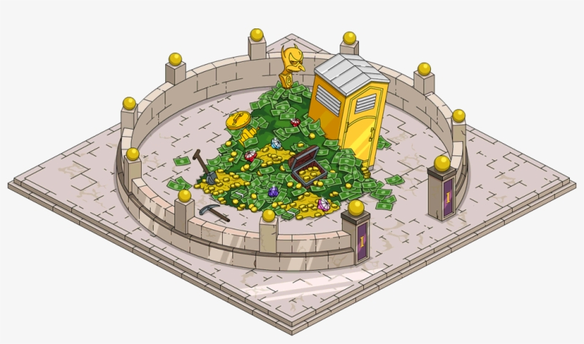 Tapped Out Money Mountain 0 - The Simpsons, transparent png